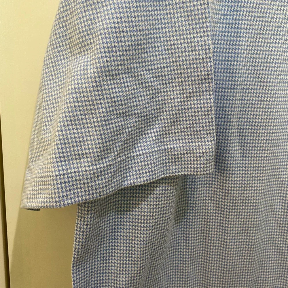 Ralph Lauren Men's Short Sleeve Polo. Golf‎ Fit. XL. Light Blue/White Check.